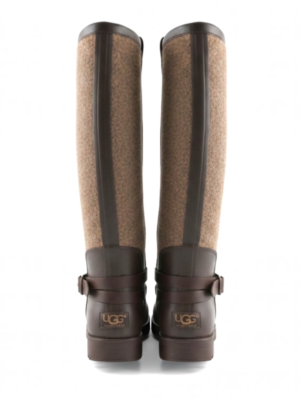 UGG Korynne Tall Equestrian Wool & Leather Rain Boots - Women's Size 7